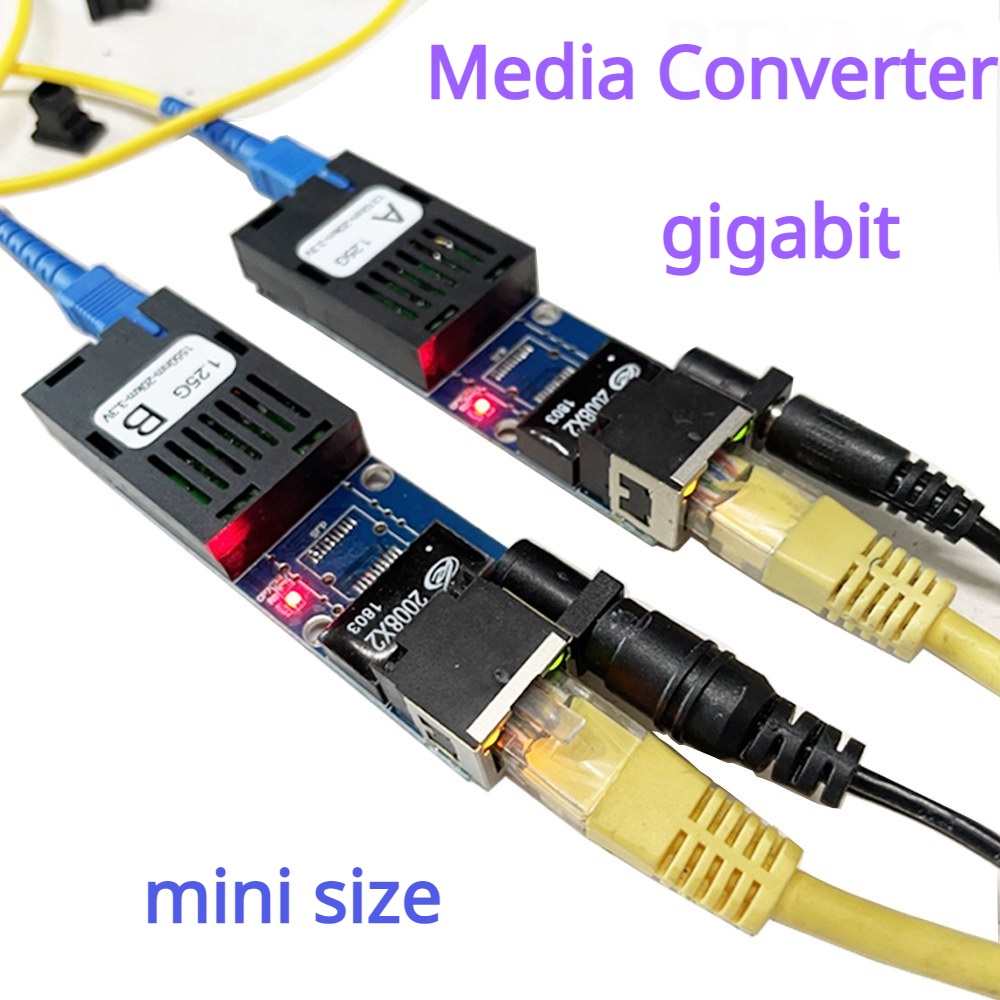 ตัวแปลงสื่อ 1G1E gigabit สวิตช์อีเธอร์เน็ตไฟเบอร์ออปติคอล 1 พอร์ต ไฟเบอร์ 1 rj45 ไฟเบอร์สวิตช์ สําหรับกล้อง IP PCBA บอร์ดขนาด MINI