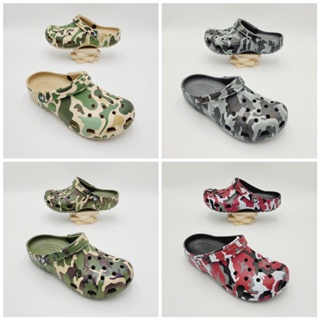 พร้อมส่ง !!! รองเท้าลำลองแฟชั่น สไตล์ Crocs Classic Printed Camo Clog (Unisex)