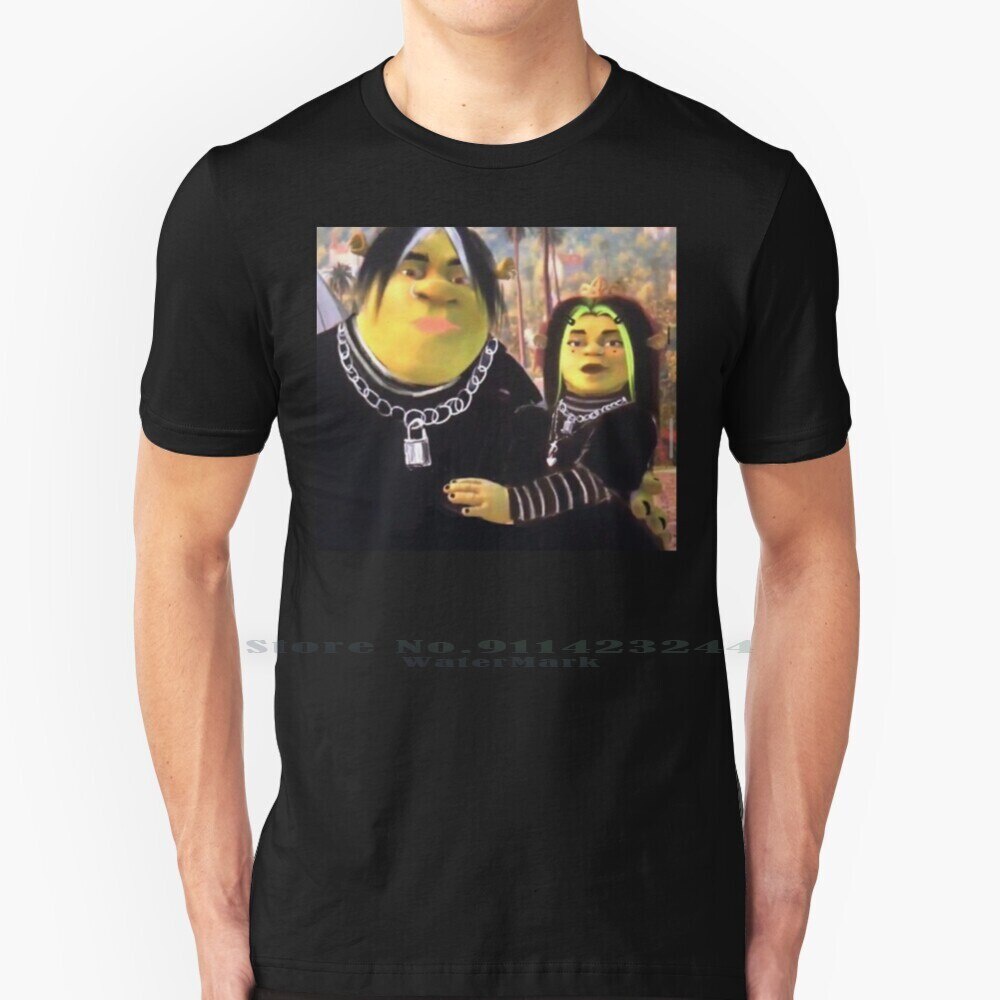 Eboy Shrek And Egirl Fiona T Shirt 100% Pure Cotton Eboy Egirl Trendy Emo Love Cute Alternative Shre
