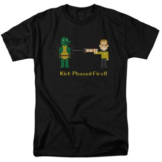 เสื้อยืดคอกลม แขนสั้น ผ้าฝ้ายแท้ พิมพ์ลายภาพยนตร์ star trek star trek สําหรับผู้ชาย และผู้หญิง