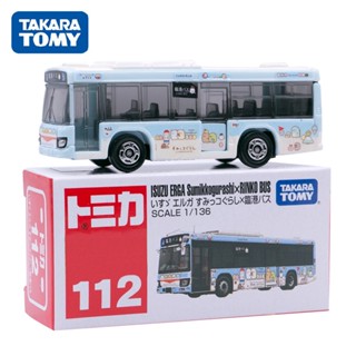 Takara TOMY รถเข็นอัลลอย รุ่นเลขที่ 112 Isuzu Lingang ป้ายรถบัสชีววิทยา