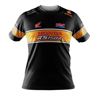 มาใหม่!!️ เสื้อยืด พิมพ์ลาย HONDA RS150 BLACK EDTION