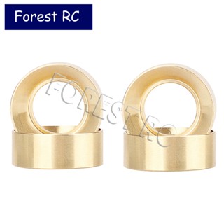 ดุมล้อถ่วงสมดุล ทองเหลือง CNC 1.0 สําหรับอัพเกรดรถไต่หินบังคับ Axial SCX24 90081 1/24 Ford Bronco 4 ชิ้น