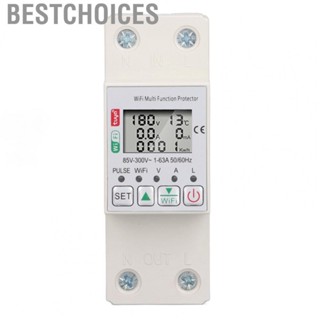 Bestchoices Smart Power Meter Switch for Tuya Energy Circuit Breaker Multi Function Protector with Metering AC85‑300V 63A Switch