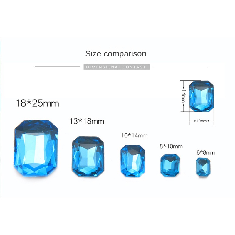 ขายร้อน8*10มิลลิเมตร10*14มิลลิเมตรเงาแก้วคริสตัล พลอยเทียม สําหรับ ทําเอง เสื้อผ้าอุปกรณ์ตัดเย็บเสื้อผ้า - รูปที่ 2