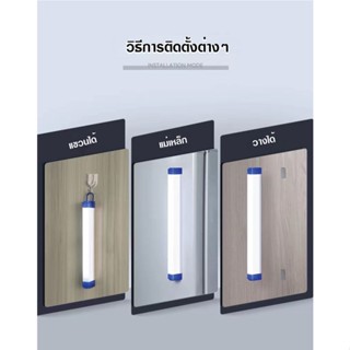 เพิ่มความสว่าง หลอดไฟ LED ไร้สาย พกพา ไฟฉุกเฉิน 5โหมด 95w หลอดไฟ ติดกำแพง หลอดไฟแขวน ชาร์จ USB สะดวกง่า