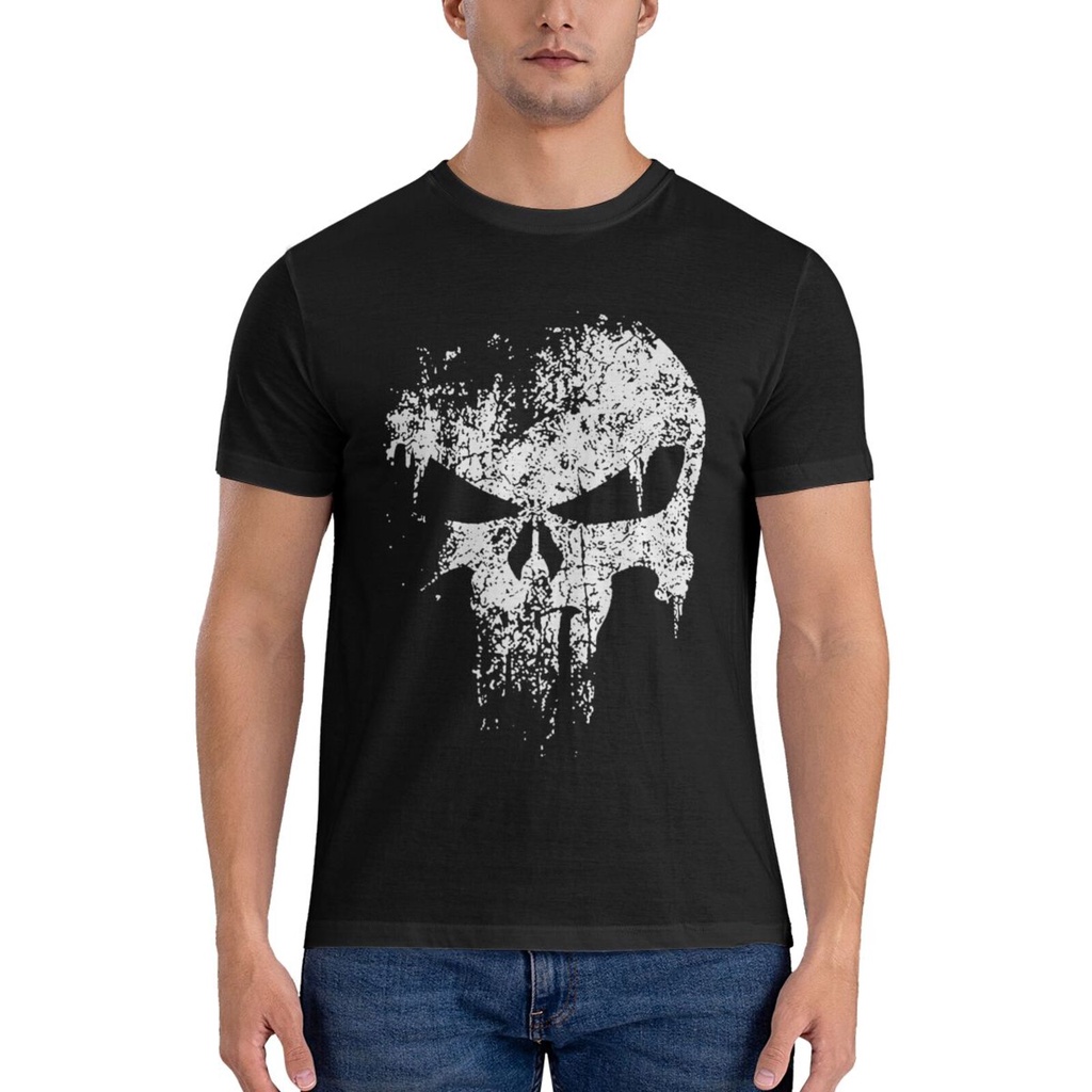 คุณภาพสูง The Punisher Skull Pure Cotton T-Shirt Man