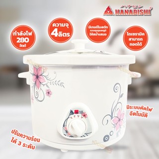 เครื่องกรองน้ำ Hanabishi หม้อตุ๋นไฟฟ้า หม้อตุ๋นเซรามิค 4 ลิตร รุ่น HSC-245