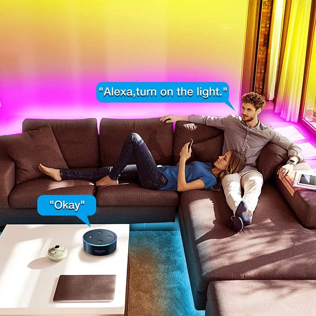 Tuya ไฟเส้น RGB แบบ Zigbee เปิดปิด เปลี่ยนสีผ่านแอป สั่งงานด้วยเสียง Google Home,Alexa ราคา ถูกที่สุด ดีลบีเคเค แกลเลอรีภาพที่ 2