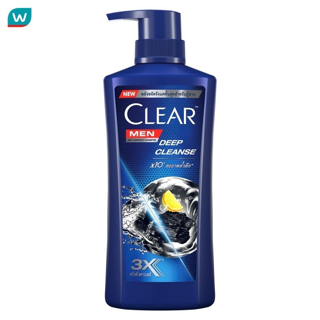Clear เคลียร์ เมน แชมพู แอนตี้แดนดรัฟ ดีพ คลีนส์ 390 มล. แชมพูขจัดรังแค