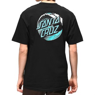 TOP CT AGเสื้อยืดผู้ชาย Santa Cruz S/S WAVE dot skate T-Shirt