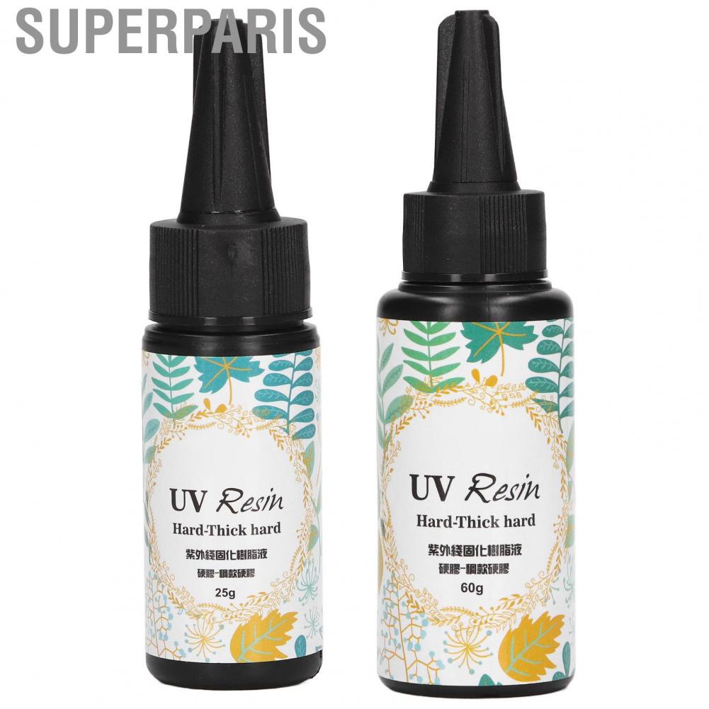Superparis UV เรซิ่น UV Crystal ความหนืดสูงสำหรับตกแต่งงานฝีมือสำหรับทำเครื่องประดับ