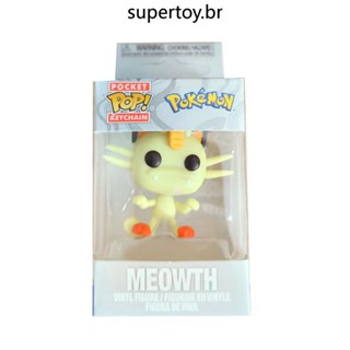 Funko Pop พวงกุญแจ Pokemon - Pokémon Meowth ของเล่นฟิกเกอร์แอคชั่น