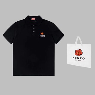 Kenzo เสื้อโปโล แขนสั้น ปักลายโลโก้ ลําลอง แบบเข้ารูป สําหรับผู้ชาย และผู้หญิง