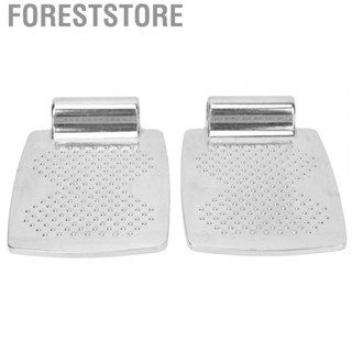 Foreststore 2pcs Wheelchair Footplate Aluminum Alloy Wheelchair Footrest Pedal Replacement Accessory