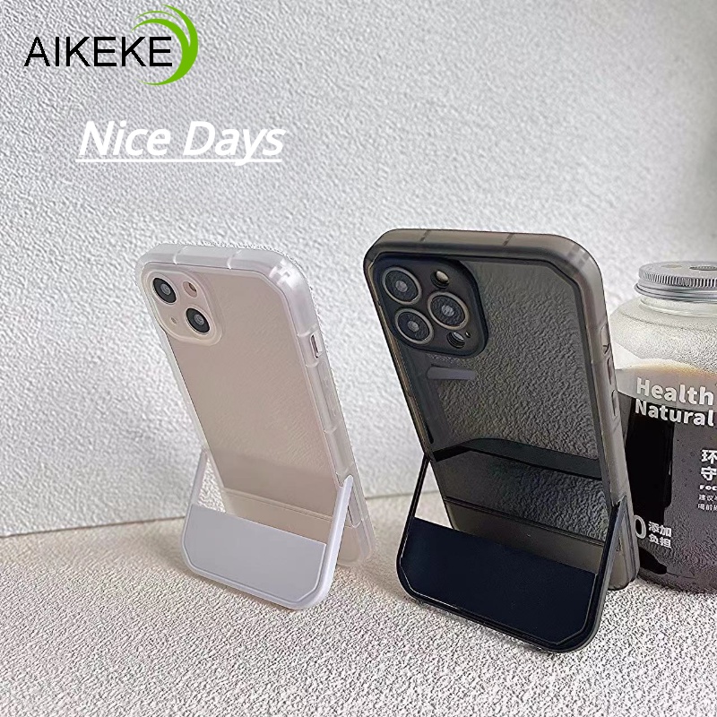 เคสโทรศัพท์มือถือ แบบใส ปิดด้านหลัง พร้อมขาตั้ง สําหรับ iphone 14 Plus 14 13 12 11 Pro Max Xs Max XR X 8 7 6 6S Plus SE 2020 2022 13 12 Mini