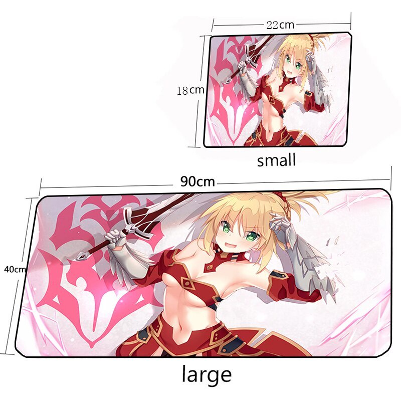 Astolfo แผ่นรองเมาส์สําหรับเล่นเกมขนาดใหญ่ Deskmat Pc อุปกรณ์สํานักงานลื่นคีย์บอร์ดขยาย Mousepad Gamer อะนิเมะแผ่นรองเมาส์น่ารัก