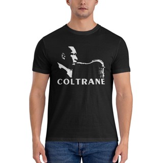 เสื้อยืดลําลอง แขนสั้น พิมพ์ลาย John Coltrane Saxophonist Bebop Bop Saxophone ขนาดใหญ่ ลดราคา