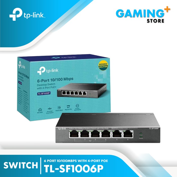 สวิตช์ TP-Link 6 Port TL-SF1006P 10/100Mbps พร้อม 4-Port PoE - อย่างเป็นทางการ