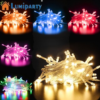 Lumiparty สายไฟหิ่งห้อย Led 8 โหมด หลากสีสัน กันน้ํา ความสว่างสูง สําหรับตกแต่งคริสต์มาส