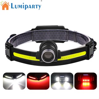 Lumiparty Xpg Cob ไฟหน้า Led ชาร์จ Usb เซนเซอร์ซูมได้ สําหรับตกปลา