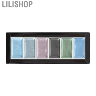 Lilishop Watercolor  Set 6 Colors Washable Pearlescent Water Color  With Box