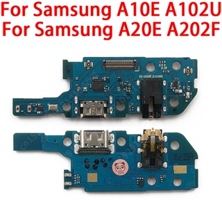 แท้ บอร์ดชาร์จ USB สายเคเบิลอ่อน แบบเปลี่ยน สําหรับ Samsung Galaxy A10E A20E A102 A202