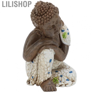 Lilishop Zen Statue Resin Material Easy Cleaning Relaxing  Sleeping Buddha