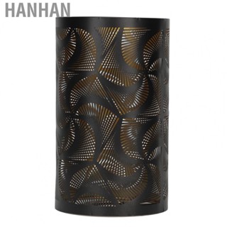 Hanhan Table Lampshade Hollow  Hollow Lamp Shade Black Iron  for Bedroom