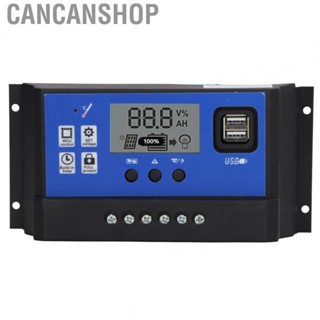 Cancanshop Solar Charge Controller Adjustable Parameters 12V 24V PWM Solar Controller with Industrial Microcontroller for Home Lighting