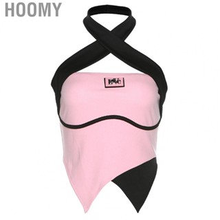 Hoomy Halter Top  Sleeveless Comfortable Elegant Women Short Shirt Off Shoulder  for Dating