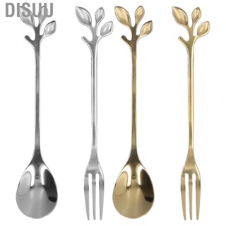 Disuu Stainless Steel   Leaf Spork Mixing  Coffee Sugar Desert