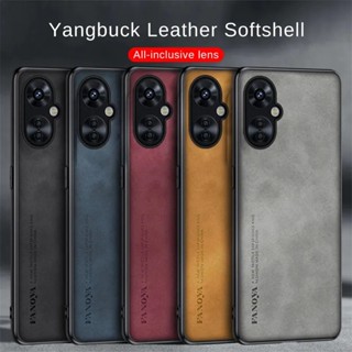 YBCG For Realme C53 4G 6.74" 53c C 53 55 C55 Luxury texture Leather TPU Soft Back Cover Phone Shockproof Case for oppo k11x