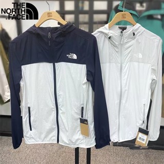 The North Face เสื้อแจ็กเก็ต ผ้าตาข่าย 100% มีซิป กันลม มีฮู้ด สําหรับผู้ชาย และผู้หญิง