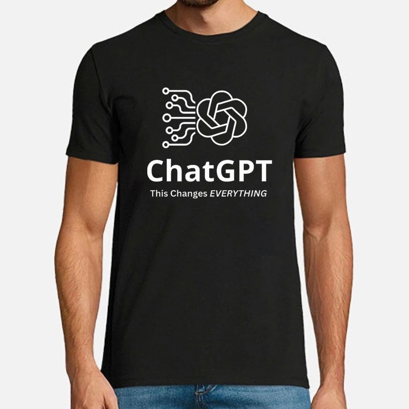 แฟชั่น เสื้อยืด พิมพ์ลายกราฟฟิค OpenAI ChatGPT Silhouette สําหรับแฟนหนุ่ม