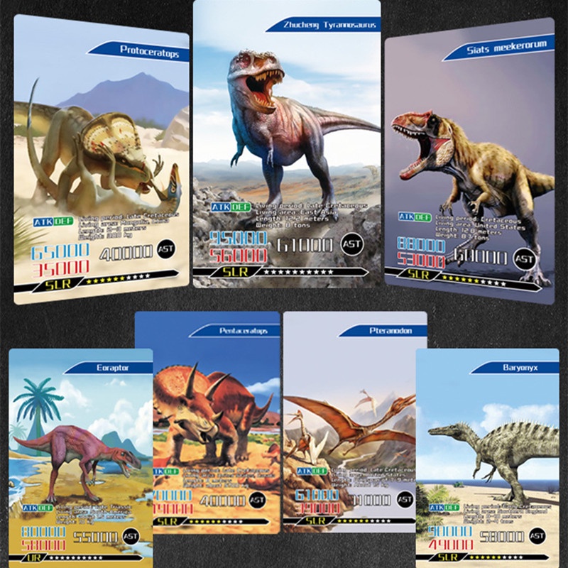 55 ชิ้น 20 ชิ้นไดโนเสาร์ภาษาอังกฤษ Battle Card Jurassic Period ไดโนเสาร์ความรู้ Cognitive การ์ด Interactive เกมการศึกษาของเล่นสําหรับของขวัญเด็ก