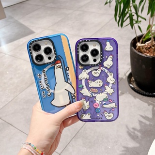 Casetify เคสโทรศัพท์มือถือแบบแข็ง กันกระแทก ลายสุนัข ดั๊ก กลิตเตอร์ วิบวับ สําหรับ IPhone 12 13 14