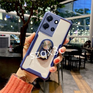 ใหม่ เคสโทรศัพท์มือถือแบบแข็ง ใส พร้อมแหวนขาตั้ง สําหรับ Infinix Note 30i 30 Pro VIP 12i 12 Pro Play 4G Hot 20 5G 2023