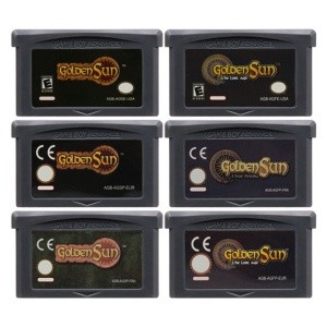 Golden Sun Series GBA การ์ดเกมคอนโซลวิดีโอเกม 32 บิต สีทอง สําหรับ GBA NDS