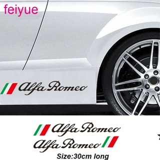 สติกเกอร์ติดด้านข้างรถยนต์ อุปกรณ์เสริม สําหรับ Alfa Romeo Giulia Giulietta 159 156 MITO Stelvio 147 Sportiva 2 ชิ้น