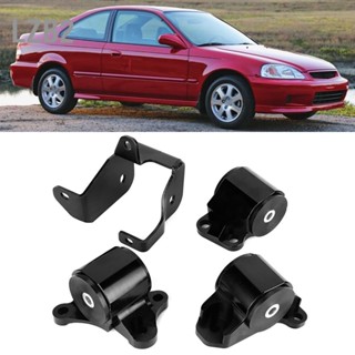 LZB2 อลูมิเนียม B &amp; D Series เครื่องยนต์ Motor Mounts Bracket Kit Fit สำหรับ Honda civic 1996-2000 สีดำ