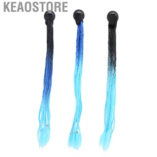 Keaostore Gradient Color Motorcycle  Pigtails Punk Style Suction Cup Ponytail