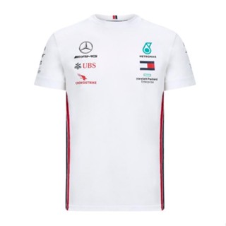 ใหม่ เสื้อยืดแขนสั้น แบบแห้งเร็ว ลายแข่งรถ F1 Mercedes 2022