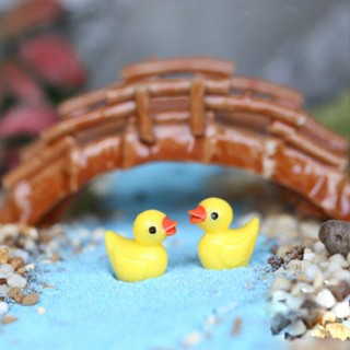 New 80pcs Mini Yellow Ducks Dolls House Miniature Bathtime Garden Pond Scene