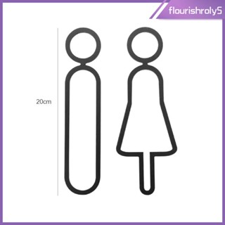 [Flourishroly5] ป้ายอะคริลิค สไตล์โมเดิร์น สําหรับตกแต่งห้องน้ํา 2 ชิ้น