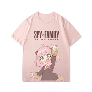 แฟชั่น SPY×FAMILY เสื้อยืดอะนิเมะ Arnia ลำลองฤดูร้อนผ้าฝ้ายแขนสั้นเสื้อยืดผู้ชายและผู้หญิงใส่ได้น่ารัก