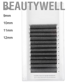 Beautywell Long Curling Realistic Natural Lightweight Delicate Fake Eye Lashes Bare Makeup Beauty Professional Supplies 12 rows / box(D Curve)