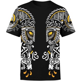 Odins เสื้อยืด แขนสั้น คอกลม พิมพ์ลายดวงตา