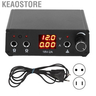 Keaostore Tattoo Power Supply  Adjustable Digital Aluminum Alloy Professional Black for Artist Salon