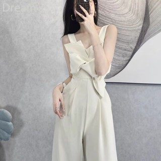 Womens slimming all-match high waist vertical casual pants ins trendy jumpsuit